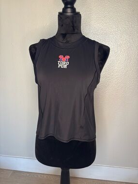 lululemon athletica Black Toro Pom Tank Top with Red & Blue Graphic Size M/L